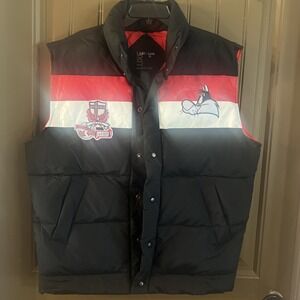 LUXE LOT 29 Looney Tunes Mens XL Looney Tunes Puffer Vest  Sylvester Unisex Y2K